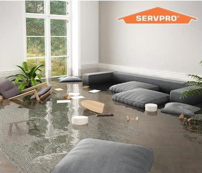 flooded living room 