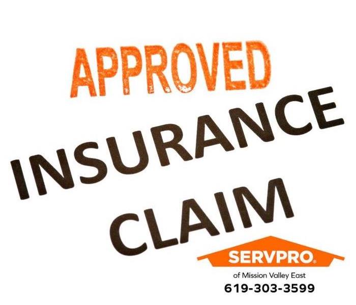 An insurance claim is stamped “approved.”